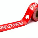 Pipe Markers Brady 20467 B-736 1" H x 8" W White on Red Self-Sticking-0