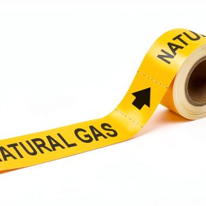 Brady 73910 Economy Pipe Markers-To-Go, B-736, 2" Height X 12" Width, Black On Yellow Self-Sticking - Plastic Film, Legend "Natural Gas" (Pack of 25)-0