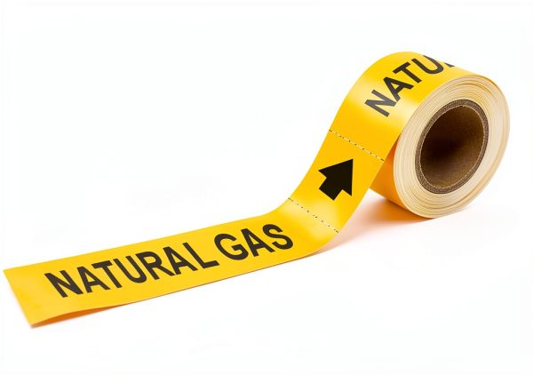 Brady 73910 Economy Pipe Markers-To-Go, B-736, 2" Height X 12" Width, Black On Yellow Self-Sticking - Plastic Film, Legend "Natural Gas" (Pack of 25)-0
