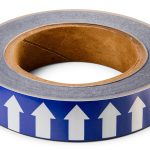 Brady 91427 1" White on Blue Arrow Tape – 90 ft High Performance Vinyl-0
