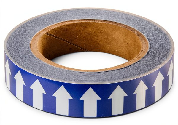 Brady 91427 1" White on Blue Arrow Tape – 90 ft High Performance Vinyl-0