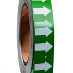 Brady 91425 1" White on Green Arrow Tape 90 ft High Performance Vinyl-0