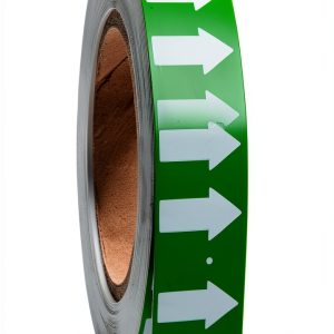 Brady 91425 1" White on Green Arrow Tape 90 ft High Performance Vinyl-0