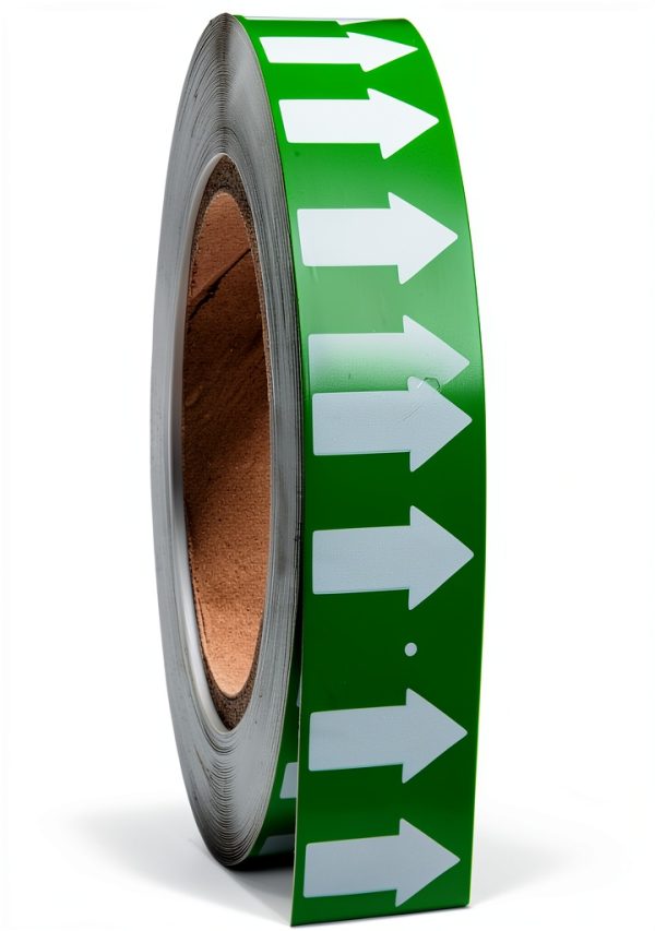Brady 91425 1" White on Green Arrow Tape 90 ft High Performance Vinyl-0