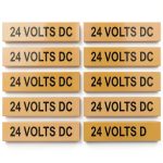 ComplianceSigns.com 24V DC Label Decal 4x1in 10-Pack Vinyl Pipe-0
