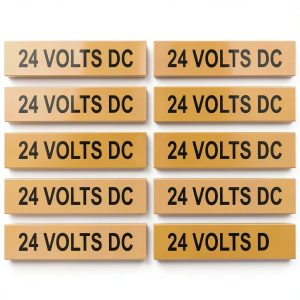 ComplianceSigns.com 24V DC Label Decal 4x1in 10-Pack Vinyl Pipe-0