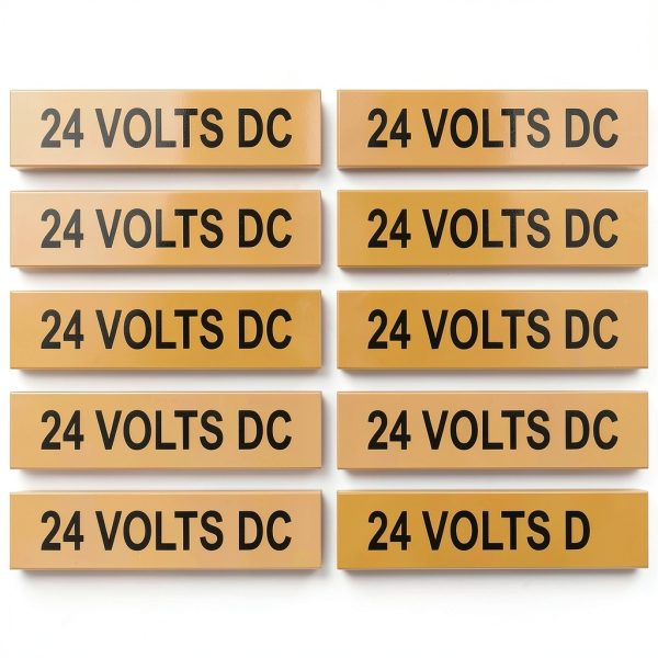 ComplianceSigns.com 24V DC Label Decal 4x1in 10-Pack Vinyl Pipe-0