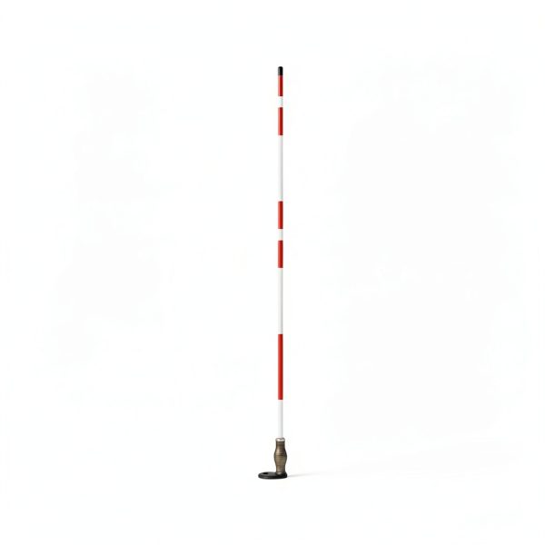 Hydrant Marker, 5 ft., Fiberglss, White/Red-0