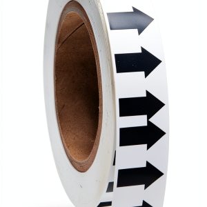 Brady 91413 90' Arrow Tape B-946 Vinyl, Black on White-0