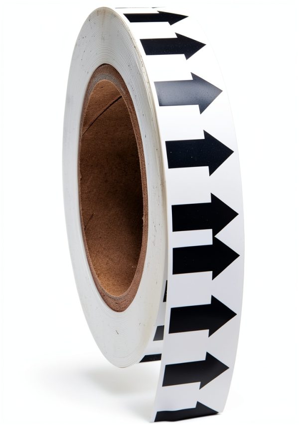 Brady 91413 90' Arrow Tape B-946 Vinyl, Black on White-0