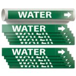 10 Pack Water Pipe Markers with Arrows 8x1 Inch for Cold Hot Grey-0