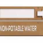 Non Potable Water Stencil 4x29 in Plastic Pipe Marker ComplianceSigns-0