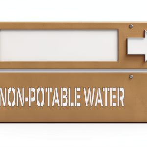 Non Potable Water Stencil 4x29 in Plastic Pipe Marker ComplianceSigns-0