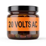 240 Volts AC Safety Label Decal ComplianceSigns 4x1in Orange 10-Pack-0