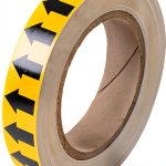Brady 91424 1" x 90" B-946 Vinyl Arrow Tape Black on Yellow-0