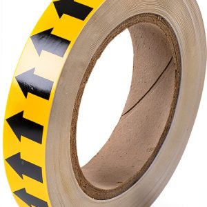 Brady 91424 1" x 90" B-946 Vinyl Arrow Tape Black on Yellow-0