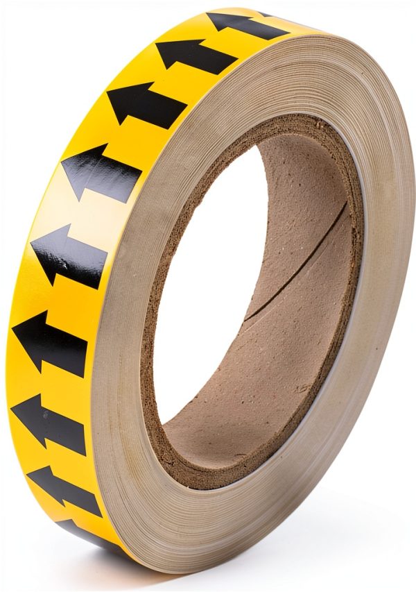 Brady 91424 1" x 90" B-946 Vinyl Arrow Tape Black on Yellow-0