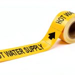 Pipe Markers Brady B736 1" H x 8" W Black on Yellow Economy Film-0