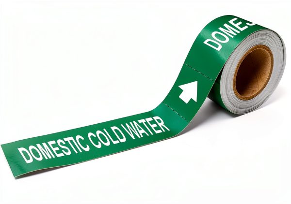 Brady 20425 Economy Pipe Markers To-Go White on Green 1" x 8"-0