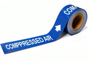 Brady 20415 Economy Pipe Markers To-Go B-736 1" H x 8" W White on Blue-0