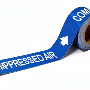 Brady 20415 Economy Pipe Markers To-Go B-736 1" H x 8" W White on Blue-0